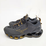 Mizuno ウエーブプロフェシー13 定価26400円 J1GC245132 サイズ24cm スニーカー ブラック イエロー レディース ミズノ【中古】5-1206G◎