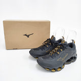 Mizuno ウエーブプロフェシー13 定価26400円 J1GC245132 サイズ24cm スニーカー ブラック イエロー レディース ミズノ【中古】5-1206G◎