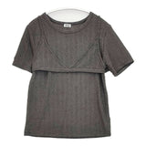 Oriens JOURNAL STANDARD 未使用品 ハーフスリーブシアーレイヤードプルオーバー 定価7700円 半袖Ｔシャツ カットソー 24SS グレー レディース オリエンスジャーナルスタンダード【中古】6-0422S∞