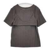 Oriens JOURNAL STANDARD 未使用品 ハーフスリーブシアーレイヤードプルオーバー 定価7700円 半袖Ｔシャツ カットソー 24SS グレー レディース オリエンスジャーナルスタンダード【中古】6-0422S∞