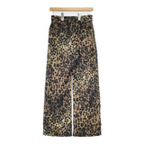 JOURNAL STANDARD レオパードプリント イージーパンツ ポリエステル パンツ ブラック ブラウン レディース ジャーナルスタンダード【中古】6-0322M∞