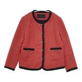 Deuxieme Classe コットンポリエステル ノーカラージャケット レッド レディース ドゥーズィエムクラス【中古】6-0322M∞