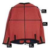 Deuxieme Classe コットンポリエステル ノーカラージャケット レッド レディース ドゥーズィエムクラス【中古】6-0322M∞