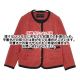 Deuxieme Classe コットンポリエステル ノーカラージャケット レッド レディース ドゥーズィエムクラス【中古】6-0322M∞