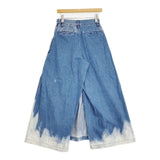 TANAKA THE WIDE SKIRT PANTS 定価49500円 ワイドスカートパンツ2WAYブリーチUSED加工 ST-152 デニムパンツ ブルー レディース タナカ【中古】6-0202G∞