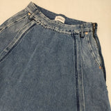 TANAKA THE WIDE SKIRT PANTS 定価49500円 ワイドスカートパンツ2WAYブリーチUSED加工 ST-152 デニムパンツ ブルー レディース タナカ【中古】6-0202G∞