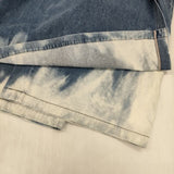 TANAKA THE WIDE SKIRT PANTS 定価49500円 ワイドスカートパンツ2WAYブリーチUSED加工 ST-152 デニムパンツ ブルー レディース タナカ【中古】6-0202G∞