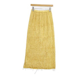 CITYSHOP VARIATION PLEATS スカート 定価17600円 プリーツ ロングスカート 24SS イエロー レディース シティショップ【中古】6-0202M∞