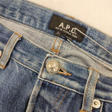 A.P.C. STANDARD ボタンフライ 赤耳セルビッジ 日本製 W31 デニムパンツ イーストバイウエスト期 90s-00s ブルー メンズ アーペーセー【中古】6-0104G∞