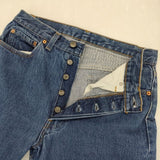 Levi's W31L30 501-0115 ハチマル 532工場 スモールe ボタンフライデニム デニムパンツ 80年代 80s ライトブルー メンズ リーバイス【中古】6-0104G∞