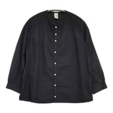 NO CONTROL AIR ノーカラー コットン 製品洗い 38 ブラウス シャツ ブラック レディース ノーコントロールエアー【中古】6-0124M∞