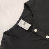 NO CONTROL AIR ノーカラー コットン 製品洗い 38 ブラウス シャツ ブラック レディース ノーコントロールエアー【中古】6-0124M∞