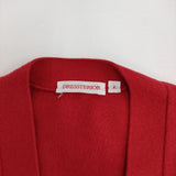 DRESSTERIOR コットンカシミヤ スムースカーディガン D刺繍 ニット カーディガン レッド メンズ ドレステリア【中古】5-1205T∞
