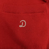 DRESSTERIOR コットンカシミヤ スムースカーディガン D刺繍 ニット カーディガン レッド メンズ ドレステリア【中古】5-1205T∞