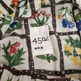 45R/45rpm インドカディフルールシャンブルプリントのラッパーパンツ ベージュ ブラウン レディース フォーティーファイブアールピーエム【中古】5-1026M♪