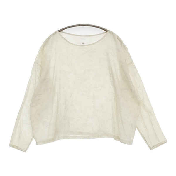 Yoli Simple wide blouse シンプルワイドブラウス 野草柄 YL-P30-25SS ブラウス シャツ 25SS ベージュ レディース ヨリ【中古】5-1026M♪