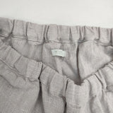 fog linen work リネン リトアニア製 ウエストゴム イージー パンツ ライトグレー レディース フォグリネンワーク【中古】6-0117M∞