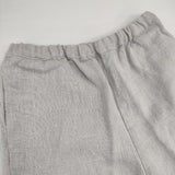 fog linen work リネン リトアニア製 ウエストゴム イージー パンツ ライトグレー レディース フォグリネンワーク【中古】6-0117M∞