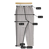 fog linen work リネン リトアニア製 ウエストゴム イージー パンツ ライトグレー レディース フォグリネンワーク【中古】6-0117M∞