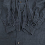 babaghuri TRAVEL コットン インド製 トラベル J0533FB491 ブラウス シャツ 23AW ネイビー レディース ババグーリ【中古】5-1026M♪