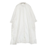 JURGEN LEHL イエローレーベル コットン インド製 J0137FB106 ギャザーシャツ ワンピース ホワイト レディース ヨーガンレール【中古】5-1108M♪