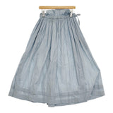 JURGEN LEHL イエローレーベル コットン インド製 ジャケット スカート セットアップ ライトブルー レディース ヨーガンレール【中古】5-1026M♪