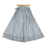 JURGEN LEHL イエローレーベル コットン インド製 ジャケット スカート セットアップ ライトブルー レディース ヨーガンレール【中古】5-1026M♪