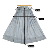 JURGEN LEHL イエローレーベル コットン インド製 ジャケット スカート セットアップ ライトブルー レディース ヨーガンレール【中古】5-1026M♪