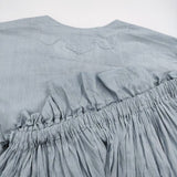 JURGEN LEHL イエローレーベル コットン インド製 ジャケット スカート セットアップ ライトブルー レディース ヨーガンレール【中古】5-1026M♪