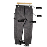 JURGEN LEHL ウール ツイード 日本製 サイズL J0164FP701 パンツ グレー レディース ヨーガンレール【中古】5-1213T♪