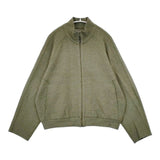 babaghuri J0523UJ231 コットンウール 日本製 ニットジャケット ブルゾン グリーン レディース ババグーリ【中古】5-1208T∞