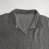 PLEATS PLEASE ISSEY MIYAKE PP02-FK108 襟付き プリーツ 半袖Ｔシャツ カットソー グレー レディース プリーツプリーズ【中古】6-0605S∞