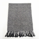 GIANFRANCO FERRE STUDIO ジャンフランコフェレストゥーディオ イタリア製 ウールナイロン マフラー ネイビー グレー レディース【中古】5-1202T◎