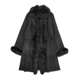 LINOS リノス 本体ラビットファー 衿袖フォックスファー サイズ40