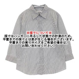 L'EQUIPE YOSHIE INABA ストライプ 比翼ボタン ブラウス シャツ ホワイト グレー レディース レキップヨシエイナバ【中古】6-0330M∞