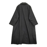 mizuiro-ind ウール ロング 薄手 ステンカラーコート ブラック レディース ミズイロインド【中古】5-1206T♪