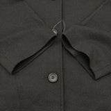 mizuiro-ind ウール ロング 薄手 ステンカラーコート ブラック レディース ミズイロインド【中古】5-1206T♪