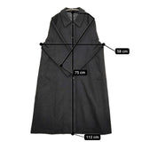 mizuiro-ind ウール ロング 薄手 ステンカラーコート ブラック レディース ミズイロインド【中古】5-1206T♪