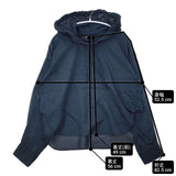 mizuiro-ind フード付き コットン 日本製 ブラウス シャツ ネイビー レディース ミズイロインド【中古】6-0330M∞