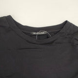 mizuiro-ind クルーネックフレアTシャツ バックタック 半袖Ｔシャツ カットソー ブラック レディース ミズイロインド【中古】6-0605S∞