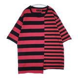 s'yte Yohji Yamamoto ドッキング ボーダー 半袖Ｔシャツ カットソー ブラック レッド メンズ サイトヨウジヤマモト【中古】6-0601S∞