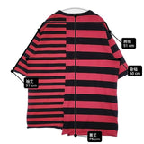 s'yte Yohji Yamamoto ドッキング ボーダー 半袖Ｔシャツ カットソー ブラック レッド メンズ サイトヨウジヤマモト【中古】6-0601S∞