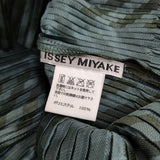 ISSEY MIYAKE IM43FD106 サイズ2 プリーツ ロング テーラードジャケット グリーン レディース イッセイミヤケ【中古】5-1026M♪