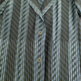 ISSEY MIYAKE IM43FD106 サイズ2 プリーツ ロング テーラードジャケット グリーン レディース イッセイミヤケ【中古】5-1026M♪