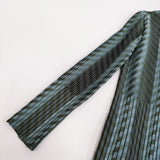 ISSEY MIYAKE IM43FD106 サイズ2 プリーツ ロング テーラードジャケット グリーン レディース イッセイミヤケ【中古】5-1026M♪