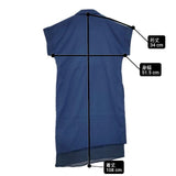 Haat ISSEY MIYAKE HA51FH552 半袖 ナイロンドレス プルオーバー ワンピース ブルー レディース ハートイッセイミヤケ【中古】6-0422S∞