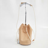 sonor ソナー ウォッシュドピッグスキン巾着 ショルダーバッグ ベージュ レディース【中古】6-0104G∞