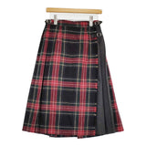 O'NEIL OF DUBLIN/Dessin 別注 C5073BWP-DSN サイズGB10 プリーツ チェック スカート レッド ブラック レディース オニールオブダブリン/デッサン【中古】5-1206T♪