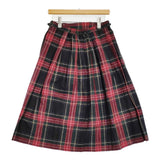 O'NEIL OF DUBLIN/Dessin 別注 C5073BWP-DSN サイズGB10 プリーツ チェック スカート レッド ブラック レディース オニールオブダブリン/デッサン【中古】5-1206T♪