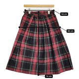 O'NEIL OF DUBLIN/Dessin 別注 C5073BWP-DSN サイズGB10 プリーツ チェック スカート レッド ブラック レディース オニールオブダブリン/デッサン【中古】5-1206T♪